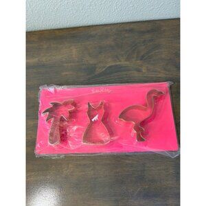 New Sealed Lilly Pulitzer Beach Theme Cookie Cutters Flaming Palm Tree
